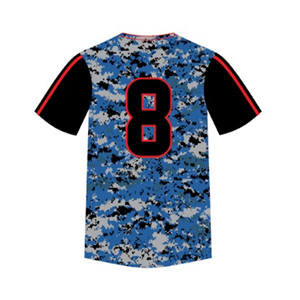 เสื้อเบสบอลกระดุมเต็มแบบมืออาชีพผ้าซับเหงื่อสำหรับทีมของคุณระบายอากาศได้ดีดีไซน์ตามสั่ง - Product Image 3