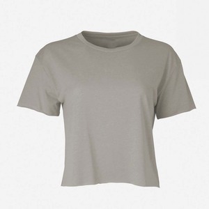 T-shirt court pour femme de haute qualité, de niveau supérieur, idéal pour l'été, design personnalisé, col rond, tricot ajusté, haut court décontracté, chemises basiques - Product Image 5