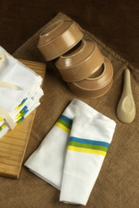 Toalla de cocina tejida de hueso de arenque de algodón reciclado 100% de secado rápido - Product Image 6