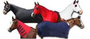 Cagoule en Spandex de protection pour chevaux avec fermeture éclair du menton à la poitrine Cagoule en Spandex pour chevaux - Product Image 5