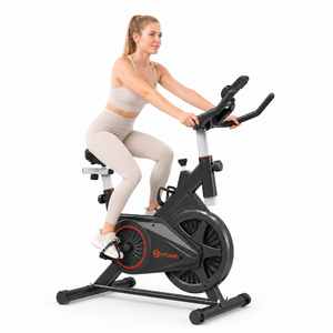 <span class=keywords><strong>Bicicleta</strong></span> de <span class=keywords><strong>Spinning</strong></span> Portátil con Volante de Inercia de 5 kg, Ajustable, para Ejercicio en Interiores, con Conexión <span class=keywords><strong>Bluetooth</strong></span> - Product Image 1