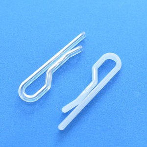 <b>PS</b> Plastic Clip No.3 39mm X 9mm Clear-White Formal Shirt Collar Stays Garment Accessories 500pcs/bag - Product Image 2
