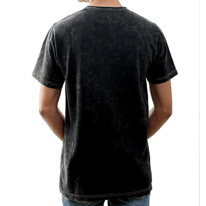 เสื้อยืดผู้ชายสไตล์วินเทจ ลวดลายโลโก้ ล้างสีแบบแอซิดวอช เสื้อยืดลำลองสตรีทแวร์ผู้ชาย เสื้อยืดล้างสีแบบแอซิดวอช - Product Image 2