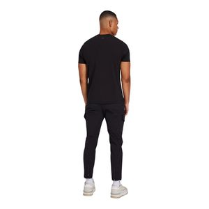 Mens Slim Fit đen quần vận chuyển hàng hóa công nghệ với thiết kế sắp xếp hợp lý, thắt lưng đàn hồi, và vải hiệu suất căng nhẹ - Product Image 6