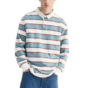 2025 nouvelle mode Logo personnalisé à manches longues surdimensionné Rugby chemise hommes polos meilleure qualité Rugby polos - Product Image 3