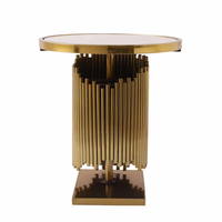 Meuble TV de luxe avec dessus en marbre antique, ensemble de tables basses pour le salon des restaurants, vente en gros de meubles pour centre de vie