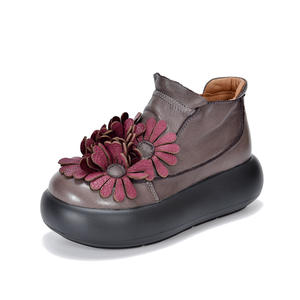 รองเท้าบูทมอเตอร์ไซค์ผู้หญิงแบบมีซิปด้านนอก รองเท้าบูทไบค์เกอร์ผู้หญิงแบบซิปโชว์ รองเท้าบูทเชลซีผู้หญิงแบบมีแถบยางยืด - Product Image 4