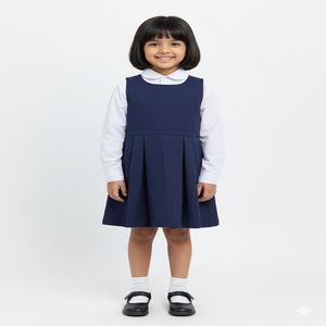 Ensemble d'uniformes scolaires personnalisés pour filles, nouveau style, en polyester mélangé tissé, jupe plissée en polyester/coton pour enfants - Product Image 3