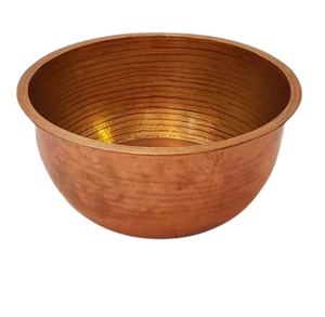 Bol à mélanger rond de grande taille en cuivre poli de qualité supérieure Vaisselle Bol de service pour aliments et fruits à vendre - Product Image 6