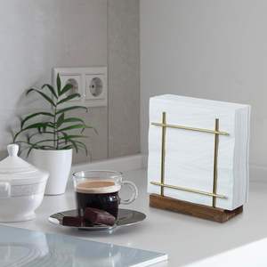 Porte-serviettes moderne, accessoire de table minimaliste, accessoire de décoration de table de luxe, porte-serviettes de style scandinave, contemporain - Product Image 1