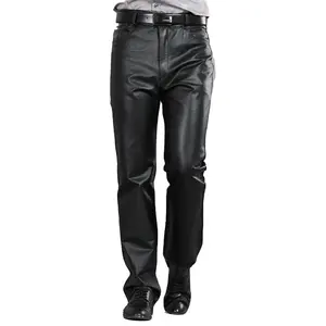 Your own style good manufacturer private label Pro quality cheap price with hot selling Men's leather pants