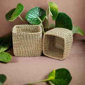 Accesorios decorativos para jardín, macetas grandes, algas marinas naturales, maceta hecha a mano, cesta para decoración al aire libre - Product Image 2