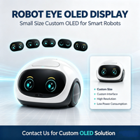 Pantalla OLED Personalizada para Ojos de Robot, Módulo AMOLED Redondo de Alta Resolución con Interfaz de Usuario de Expresión Facial para Robots de Compañía