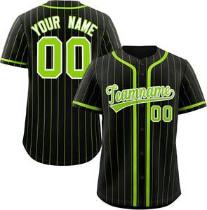 Jersey de softbol, ajuste personalizado, abotonado, tela de malla para jóvenes, camisa de béisbol de secado rápido, aparejos, sarga bordada, aspecto de nombre del equipo - Product Image 3