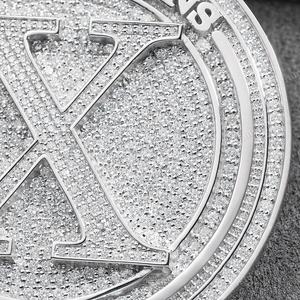 Iced Out <b>Custom</b> X Logo Moissanite Diamond Pendant Gold Plated Over 925 Silver Logo <b>Name</b> Pendant High Quality Jewelry Manufacture - Product Image 1