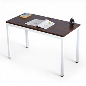 Uconcept HBWD021 120x60cm Acacia Wood and Bamboo <b>Desk</b> with Wooden Legs <b>Portable</b> Assembly Required for Home Office or Hotel Use - Product Image 1