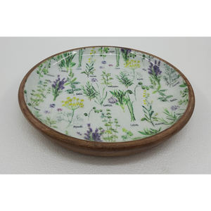 Platos de madera de gran diseño con forma redonda para servir, calcomanía esmaltada acabada para el hogar y la boda, platos de mesa y platos hechos a mano - Product Image 3