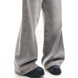 Jean droit ample en velours côtelé pour femme, coupe régulière, confortable, décontracté, respirant, séchage rapide, délavage clair, taille moyenne, idéal pour l'été - Product Image 5