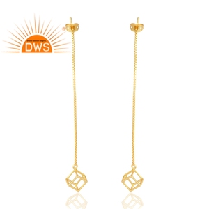Pendientes chapados en oro de 18 quilates de Plata de Ley 925 superventas, joyería fina Demi para mujer, regalo para ella - Product Image 1