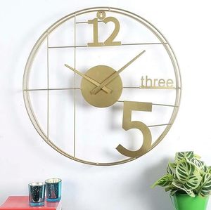 Horloge murale décorative en fer revêtement noir fini facile à monter horloge en métal antirouille bon cadeau vente en gros d'horloge élégante - Product Image 4