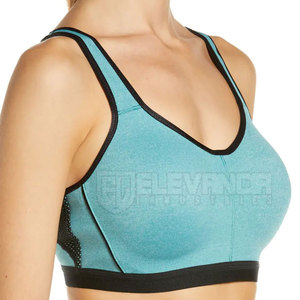Sujetador deportivo hecho a medida para mujer con nuevo diseño, transpirable, de talla grande, un hombro, Sujetador deportivo corto - Product Image 4
