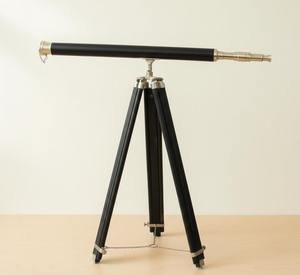 Telescopio Clásico de Metal y Madera, Acabado en Latón Hecho a Mano, Decoración Náutica para el Hogar, Biblioteca u Oficina - Product Image 5