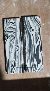 Escamas de mango de cuchillo de piedra reconstituida pulida, con diseño de cuerno de vaca y cuerno de búfalo, artesanía natural, ecológicas, elegantes y con efecto perla único - Product Image 3