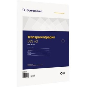 Soennecken DIN <b>A3</b> 80g/m White Tracing <b>Paper</b> 50 Sheets Drafting Supplies - Product Image 1