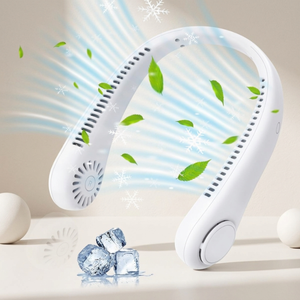 Ventilateur de cou sans lame rechargeable et portable unisexe, mini ventilateur portable 5V pour la maison ou l'usage en camping-car - Product Image 1