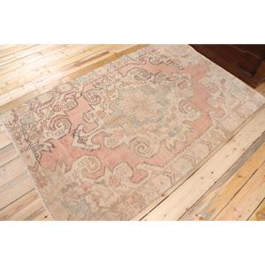 Alfombra Turca de 4.2x6.7 pies, Alfombra Sólida Rosa Vintage - Product Image 2