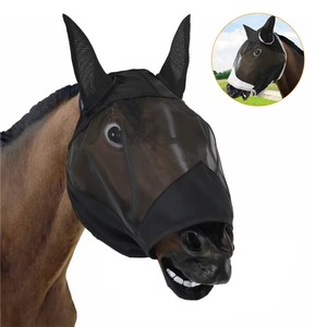 Confortável Respirável Horse Fly Mask com Nose Guard Full Face Mesh UV Bloco Durável Tecido Leve <span class=keywords><strong>para</strong></span> equitação calças - Product Image 1