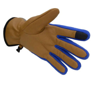 Guantes DE SEGURIDAD DE LICRA transpirables de alta resistencia con forro polar de cuero de grano de cabra para resistencia al calor frío para guantes de soldadura - Product Image 1