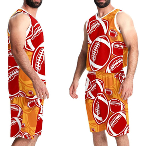 Conjunto de Camiseta sin Mangas y Pantalones Cortos Deportivos para Hombre, Sublimación Personalizada al por Mayor, Ropa Deportiva Transpirable de Poliéster, Uniforme de Equipo OEM - Product Image 1