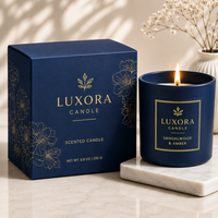 Caja de Regalo de Cartón con Logotipo Personalizado, Diseño Floral en Relieve, Color Negro Mate, Precio Competitivo de Fábrica, Caja de Alta Gama para Velas