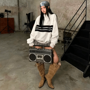 เสื้อผ้าฤดูหนาว เสื้อฮู้ดดี้ผู้ชาย ผ้าโพลีเอสเตอร์ผสมฝ้าย ผ้าถัก โลโก้สั่งทำได้ ยูนิเซ็กส์ ทรงโอเวอร์ไซส์ แขนยาว มีซิป OCEANA - Product Image 4