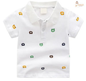 Polo de Alta Calidad para Niños, Cuello Redondo, Mezcla de Poliéster/Algodón, Manga Corta, Diseño Moderno y Elegante, Estilo Casual - Product Image 1
