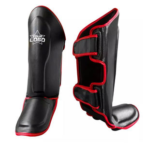 สนับหน้าแข้งสำหรับชกมวยทำจากหนังและอุปกรณ์ป้องกันหน้าแข้งสำหรับผู้ชายและผู้หญิงมีการออกแบบที่ทนทานและป้องกัน - Product Image 6