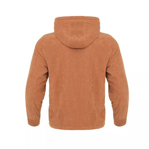 2025 New 100% Cotton <b>Sherpa</b> Lined Full Zip up Hooded Jacket Warm Winter Coat Solid Pattern Casual Fleece <b>Hoodies</b> For Unisex - Product Image 2