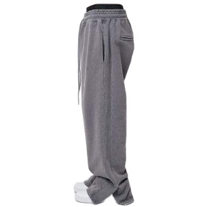 Pantalones Deportivos de Algodón 100% Personalizados, Estilo Urbano, Acampanados, con Estampado, de Felpa, para Hombre - Product Image 4