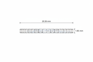 Anillo de Oro de 14K con Media Eternidad de Diamantes Redondos Brillantes Clásicos para Mujer - Product Image 2