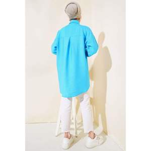 Chemise d'écorce d'arbre ornée de pierres Bleu - Product Image 3