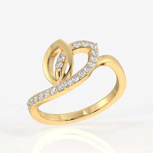 Floral Grace Lab Grown Cushion Cut Diamond 9k Gold <b>Ring</b> Romantic <b>Dainty</b> Engagement <b>Ring</b> with Pure Gold and Rhodium Plating - Product Image 2