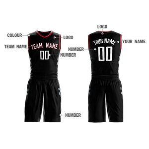 Ensembles uniformes de basket-ball professionnel personnalisé pour hommes maillots respirants à séchage rapide avec option de taille service OEM - Product Image 3
