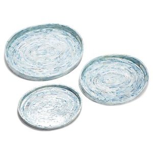 ที่มีคุณภาพดี OEM แม่ของมุกถาดให้บริการโดยใช้สำหรับตารางอาหารตกแต่งให้บริการจานทำด้วยมือจากเวียดนามผู้ผลิต - Product Image 1