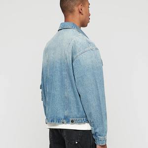 Vestes en jean respirantes pour hommes usées Fabrication professionnelle Vestes en jean pour hommes de la meilleure qualité - Product Image 3