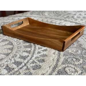 Plateau de service en palissandre Forme rectangulaire Hôtels Restaurants Plateaux pour vaisselle Décoratif Excellent plateau marron en bois pour hôtels - Product Image 4