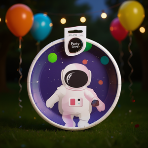 Piatti a tema spaziale per feste, 23 cm, 8 pezzi, articoli usa e getta per feste - Product Image 3