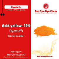 Jaune Acide 194 (Jaune Acide RL) Red Sun Dye Chem Colorant Acide pour Teintures Textiles, Encres, Cuir et Peintures - Fournisseur Indien