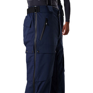 Pantalon de ski imperméable et respirant pour homme, noir, style cargo ample, avec poches zippées, pour le snowboard et le ski - Product Image 4