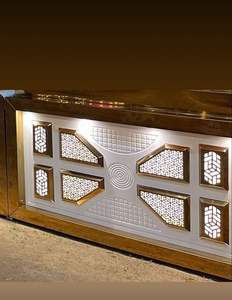 Nuevo diseño Único Lujo Alta calidad Acero inoxidable Boda Decoración Catering Contadores con opciones personalizables - Product Image 4